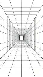 极简线条建筑透视图