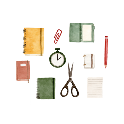 书本文具简约插图