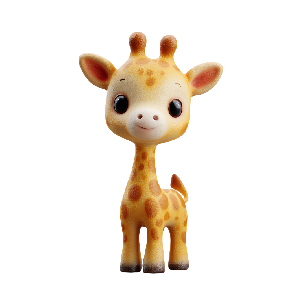 3D长颈鹿商用插画