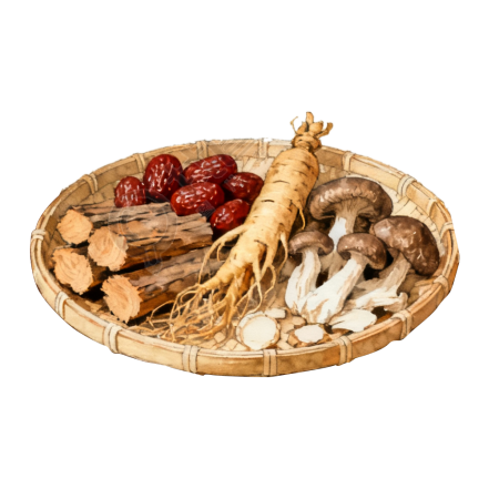 中药材人参灵芝可商用插图