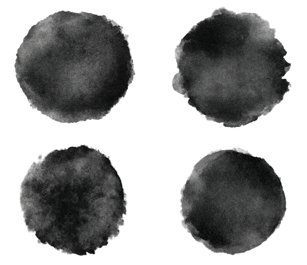 黑色墨点透明背景水彩素材