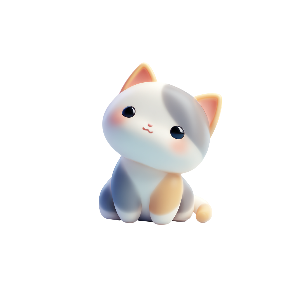 3D猫咪卡通元素