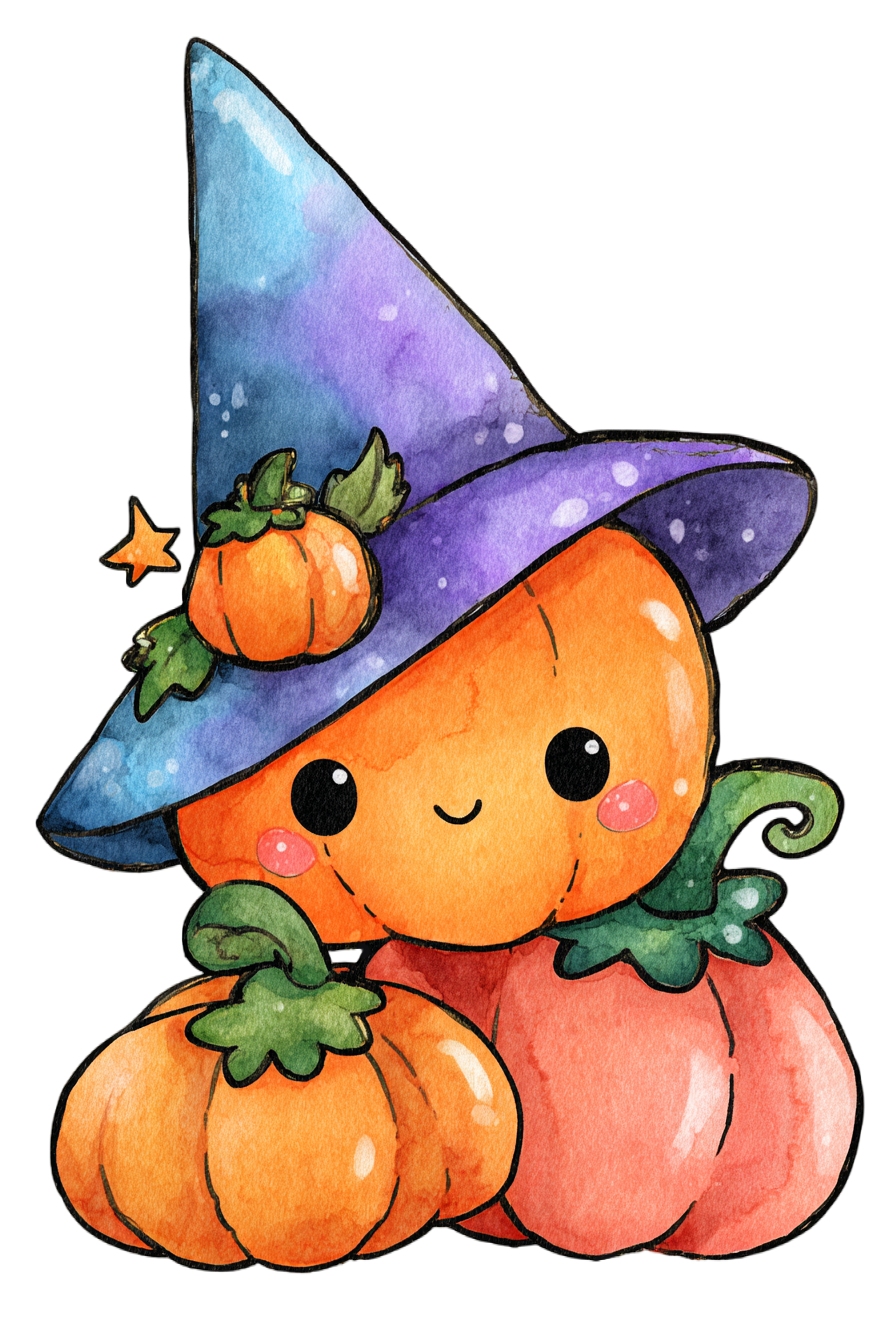 万圣节可爱南瓜插画