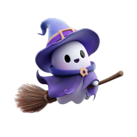 万圣节可爱女巫插图