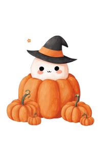 万圣节可爱南瓜插图