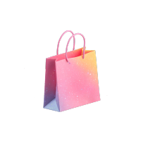 3D粉色购物袋元素