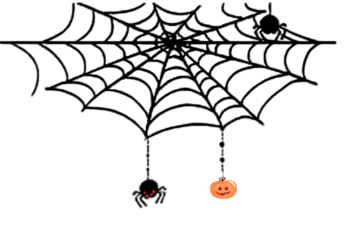 万圣节蜘蛛网和南瓜图形