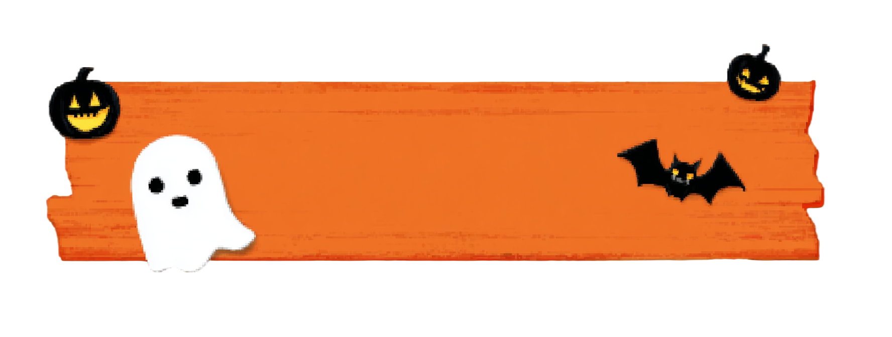 万圣节可爱幽灵横幅插画