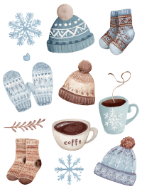 冬季毛线帽手套插图