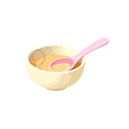 幼儿园食谱白粥插画