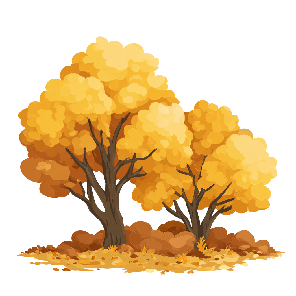 秋天大树唯美插图