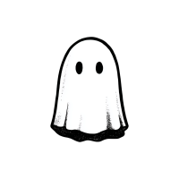 可爱卡通幽灵插图