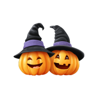 南瓜带巫师帽素材