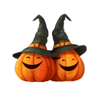 南瓜带巫师帽元素