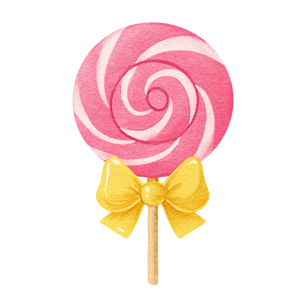 粉色棒棒糖商用插画