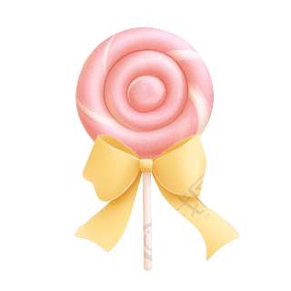 粉色棒棒糖插画