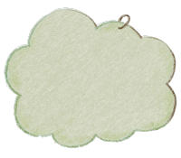 水彩风绿色贴纸插图