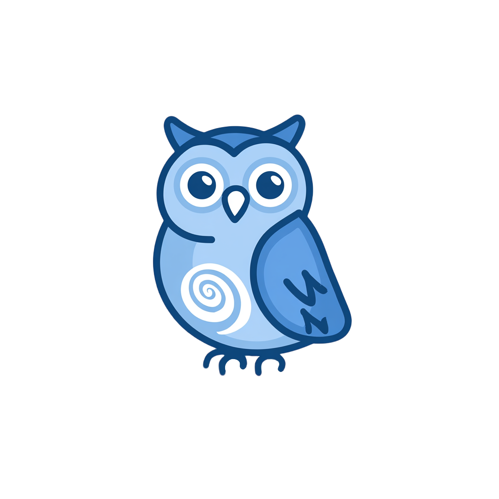 大眼睛猫头鹰插画