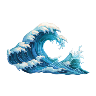 海浪可商用插画