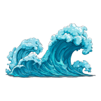 卡通风格海浪素材