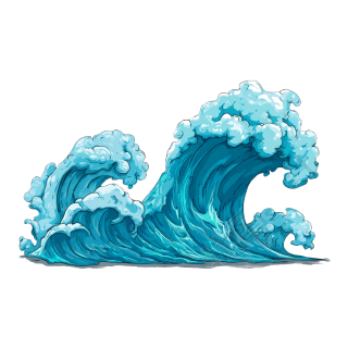 卡通风格海浪素材