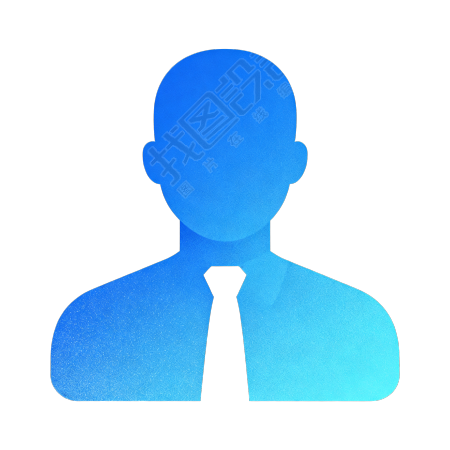 蓝调商务头像插画