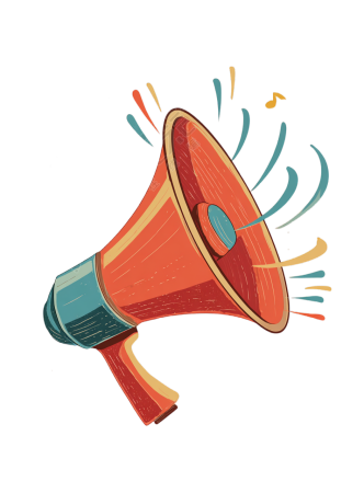 招聘喇叭创意设计插画