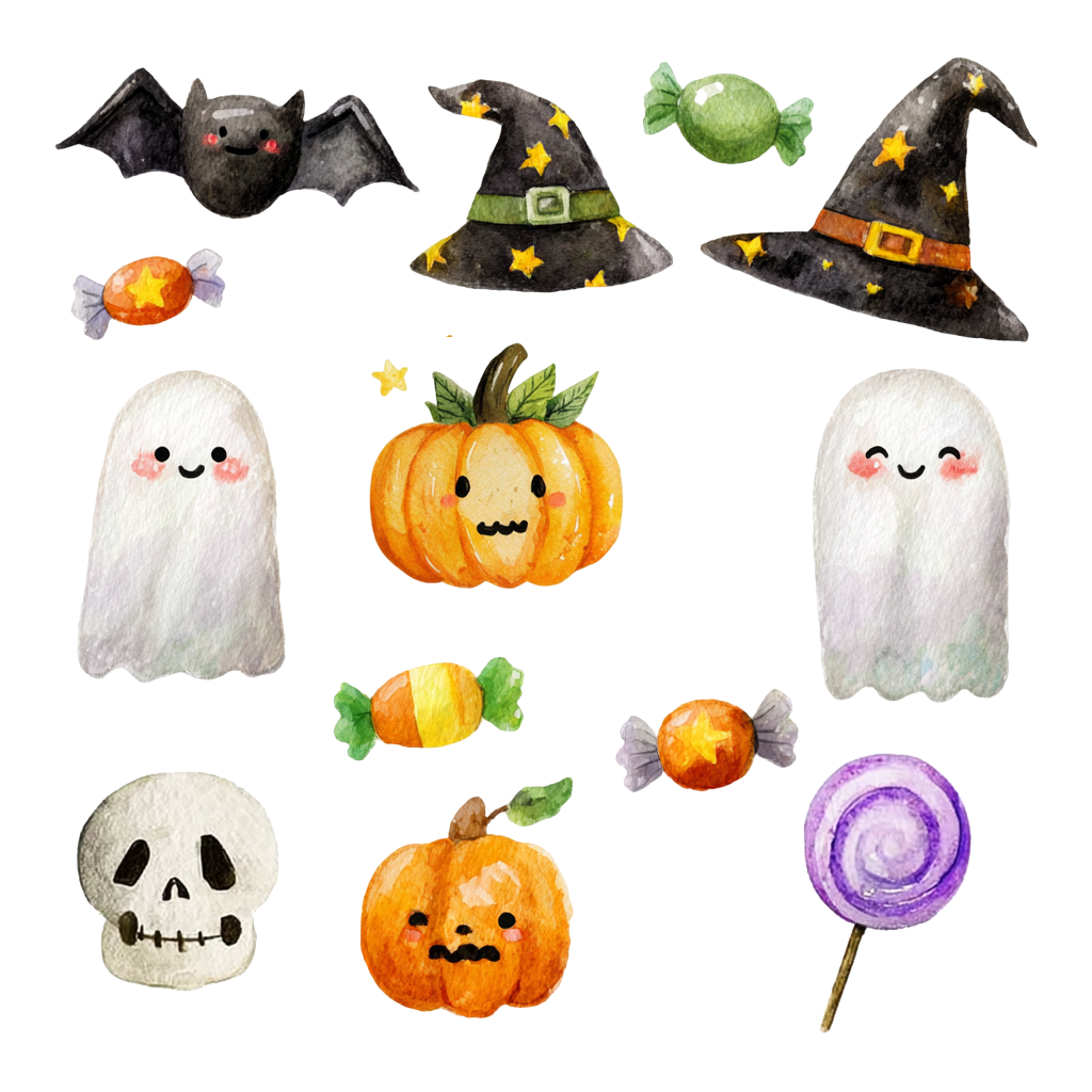 幽灵巫师帽万圣节元素