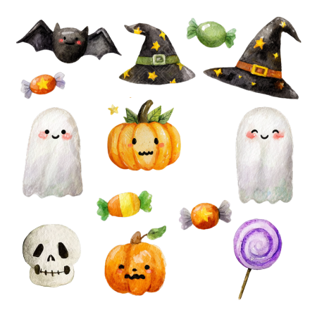 幽灵巫师帽万圣节元素