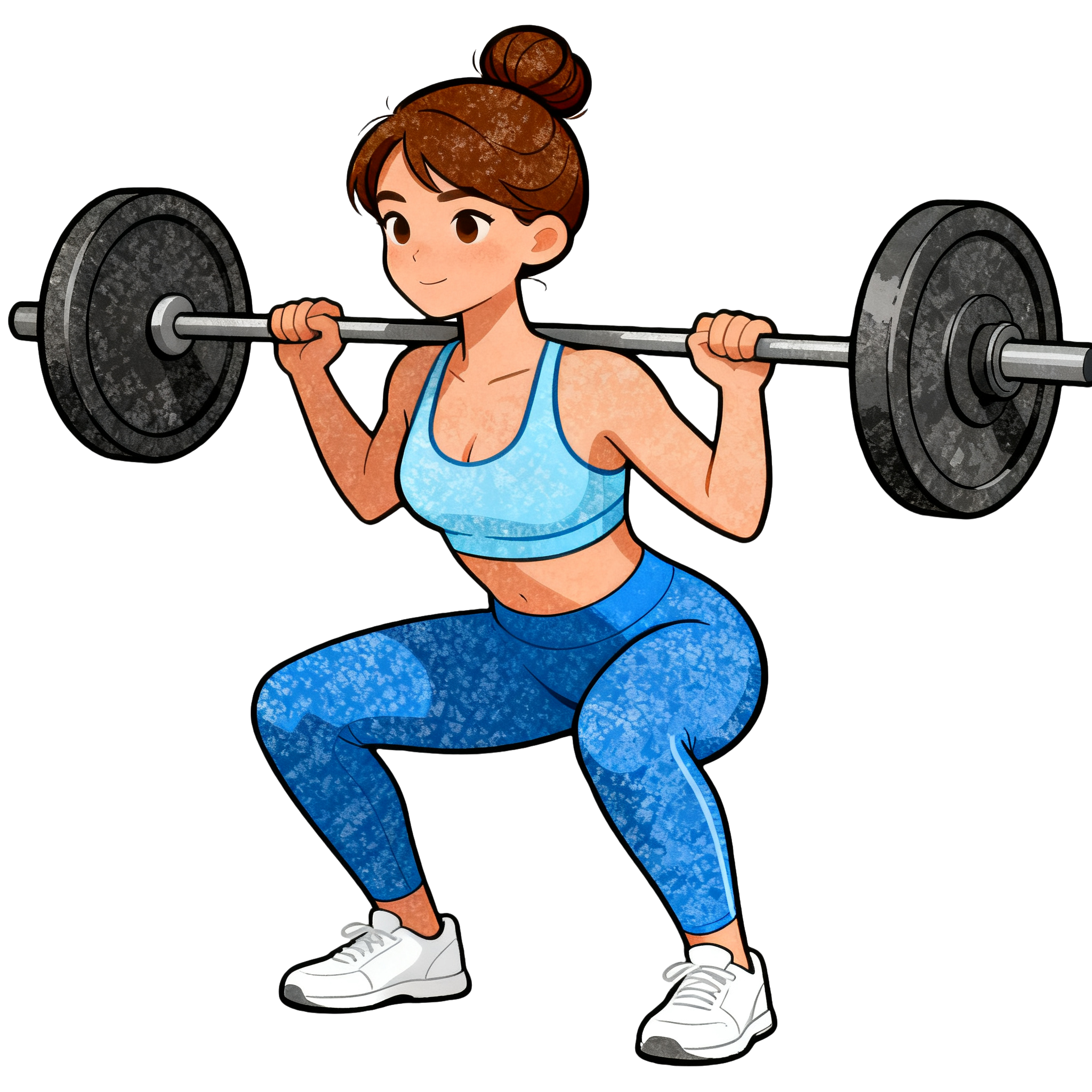 女生举重创意元素