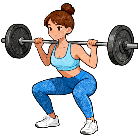 女生举重创意元素