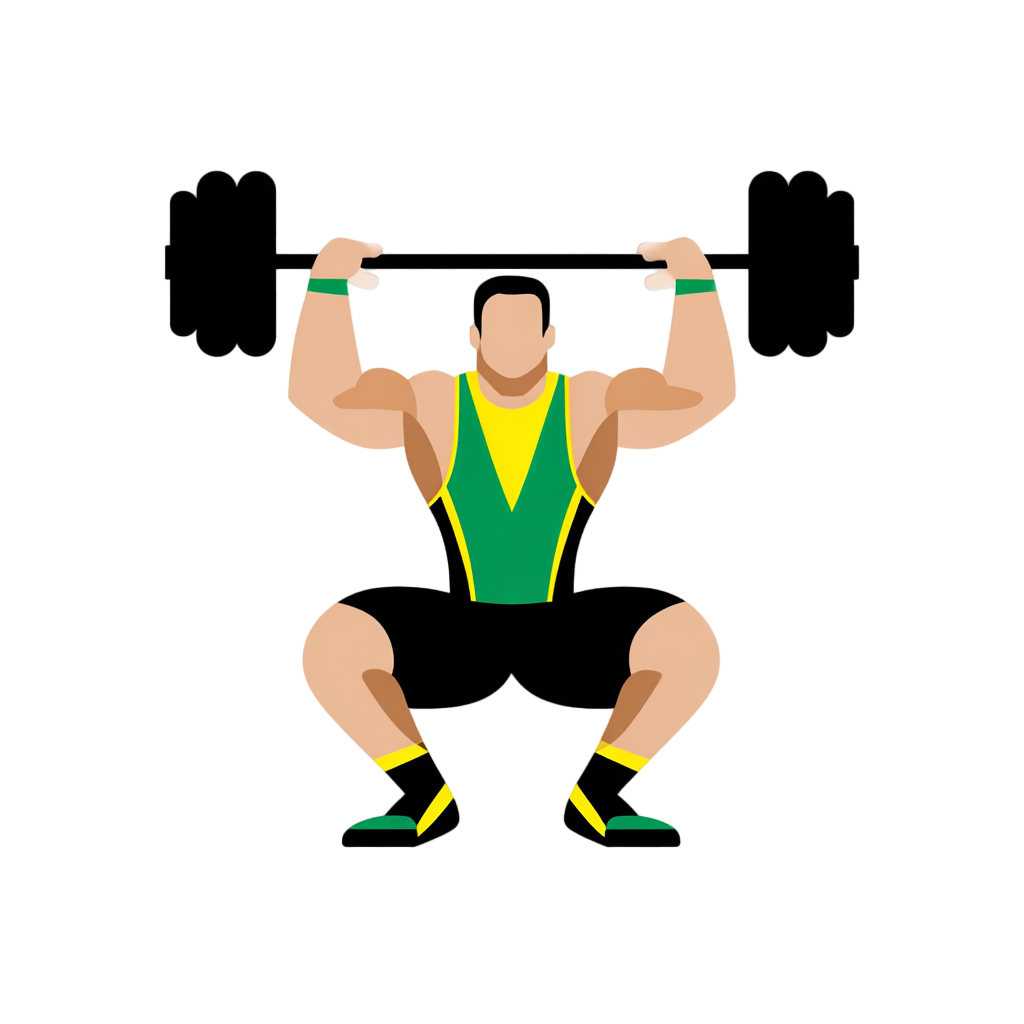 男生举重创意插图