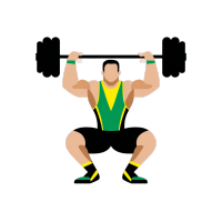 男生举重创意插图