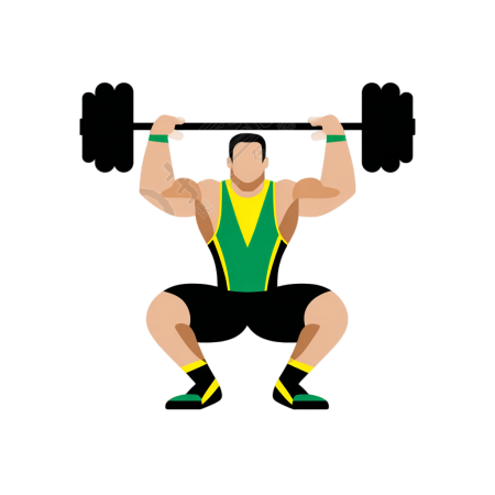 男生举重创意插图