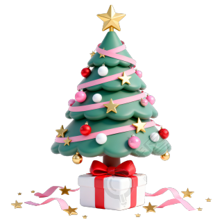 卡通圣诞树元素PNG素材