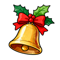 可爱圣诞铃铛插画