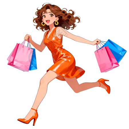 购物女生商用元素