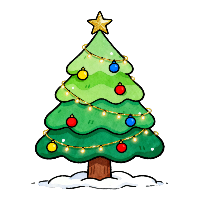 圣诞树节日装饰元素