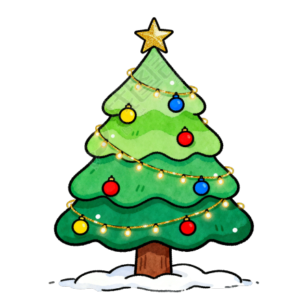 圣诞树节日装饰元素