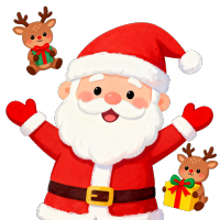可爱圣诞老人PNG素材