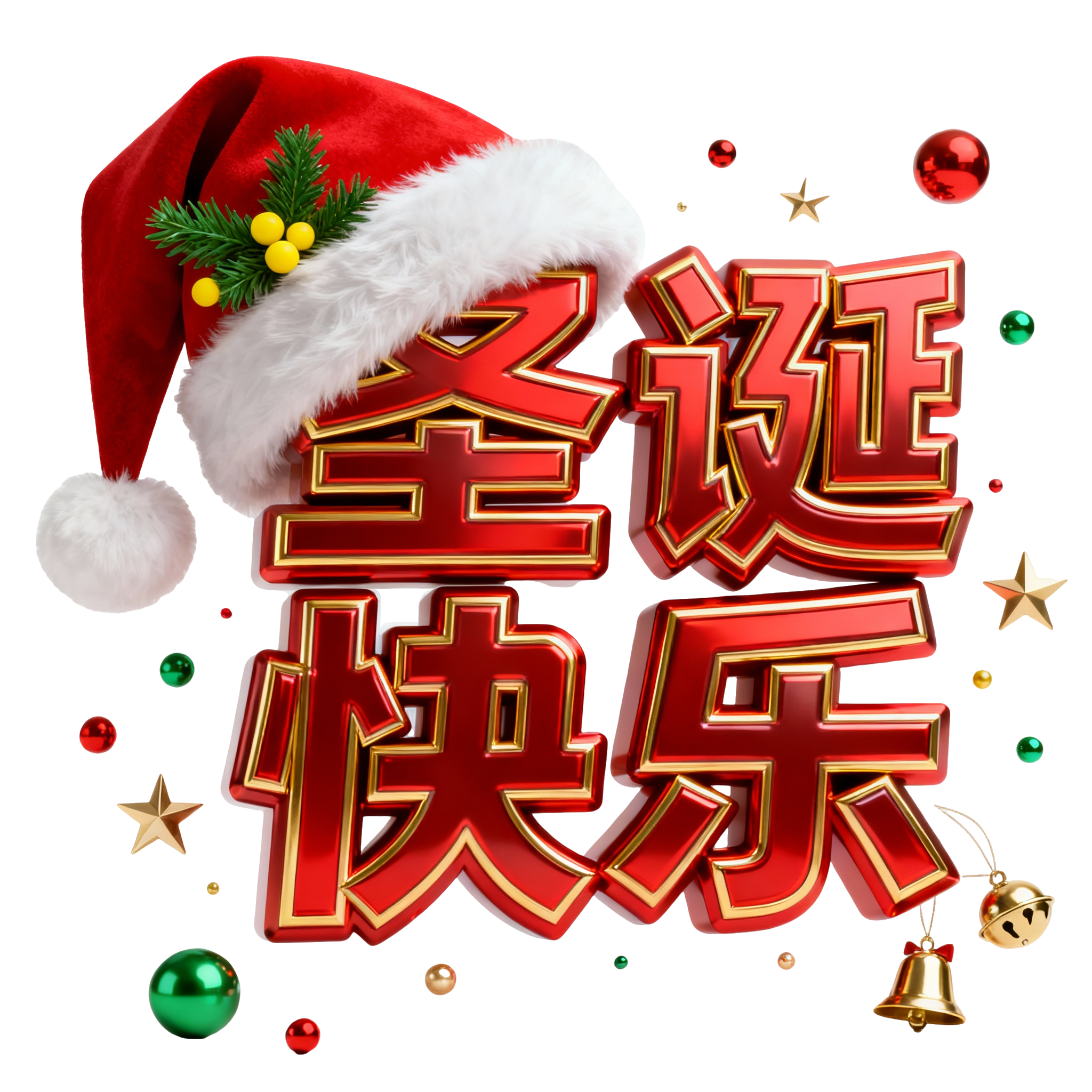 圣诞快乐红色