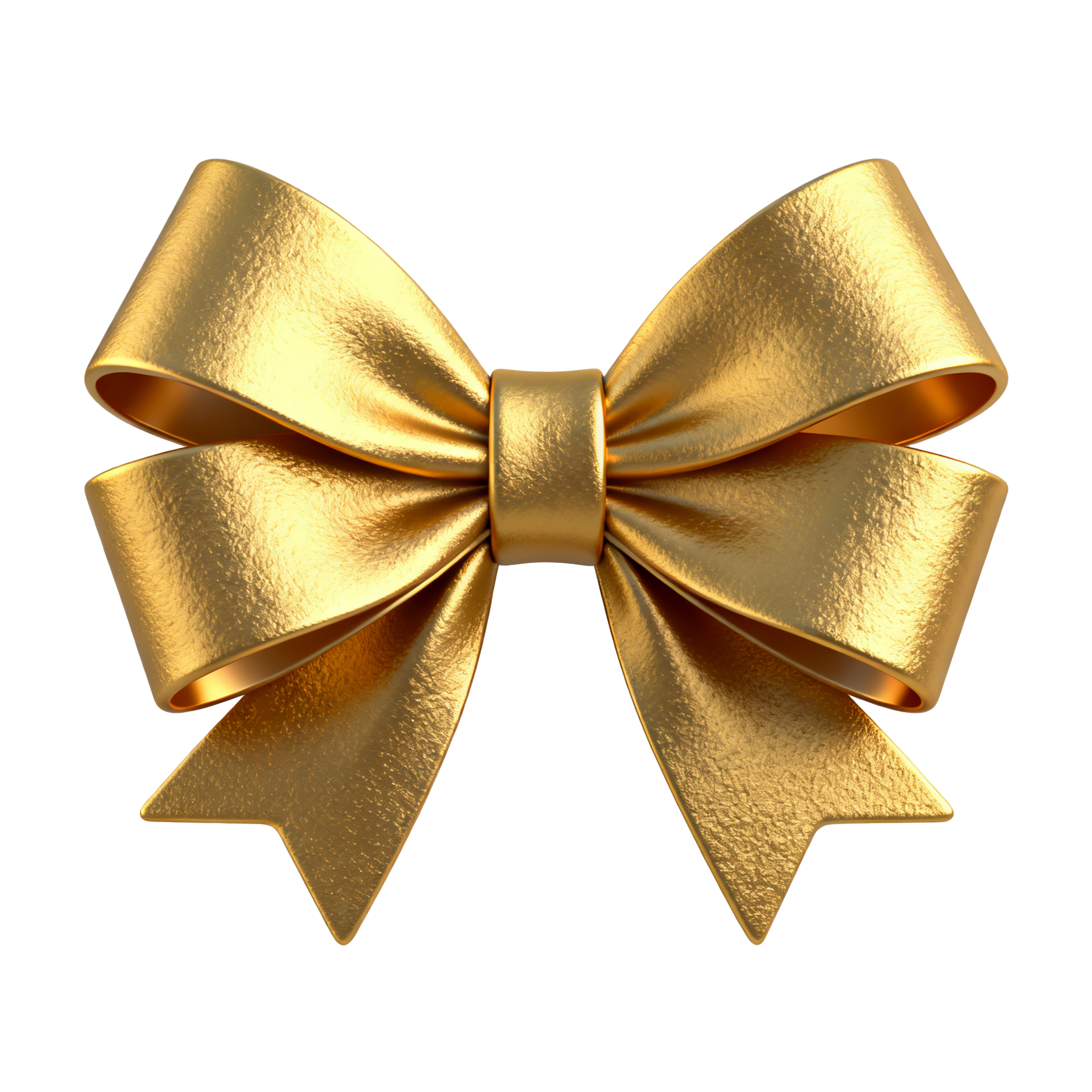 金色蝴蝶结PNG素材