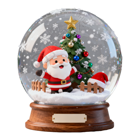 圣诞节水晶球插画