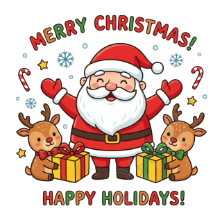 可爱圣诞老人PNG素材