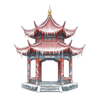 国风双层凉亭图形素材