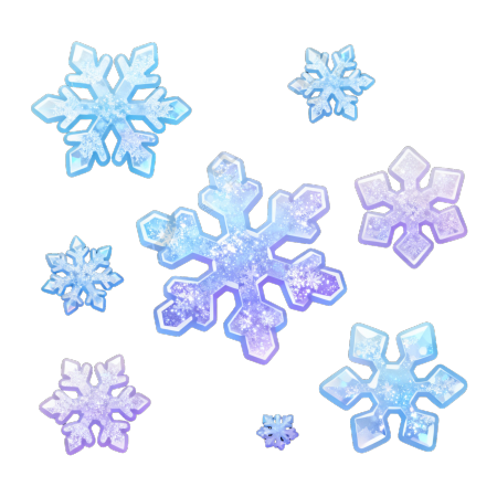 蓝紫色雪花素材