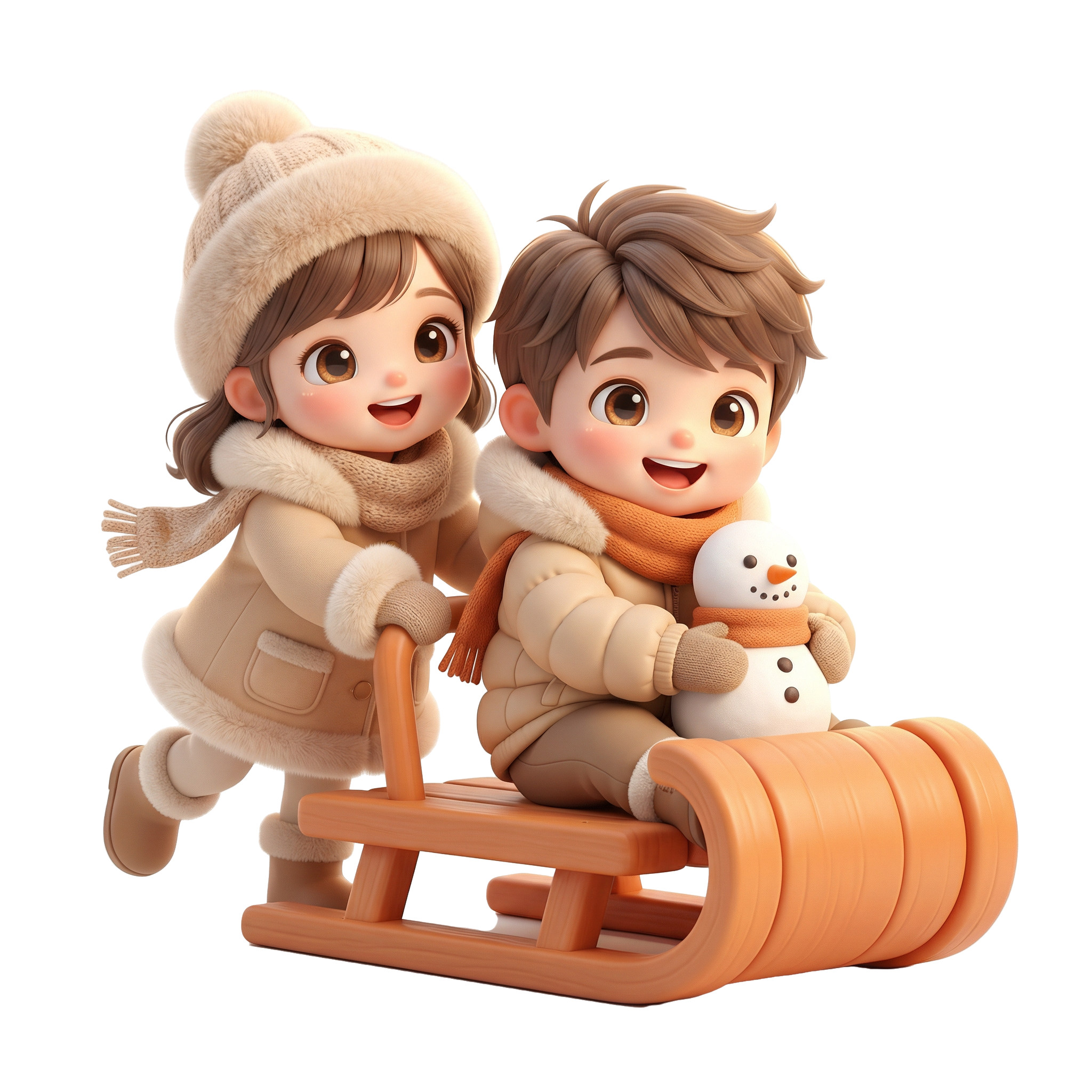 玩雪的小朋友插图