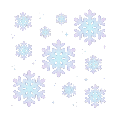 蓝紫色雪花元素