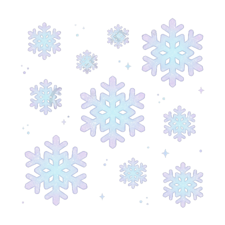 蓝紫色雪花元素