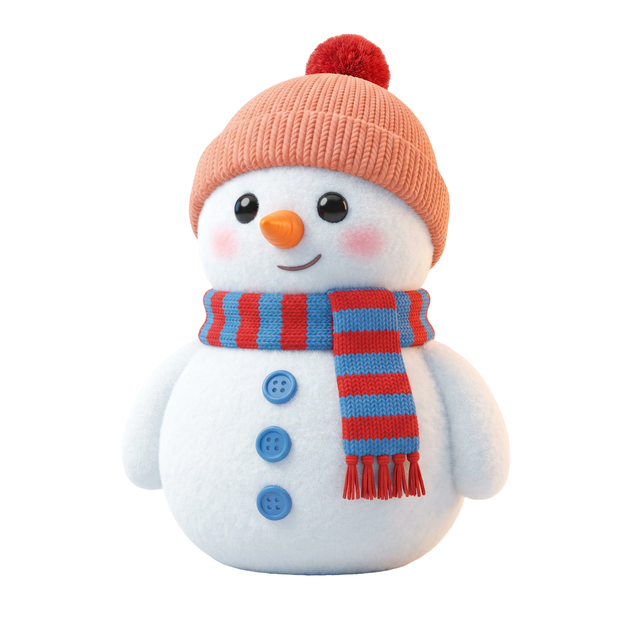 3D雪人透明背景元素